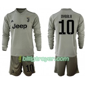 Billige Fotballdrakter Juventus DYBALA 10 Barn Bortedraktsett 2018/19 Langermet